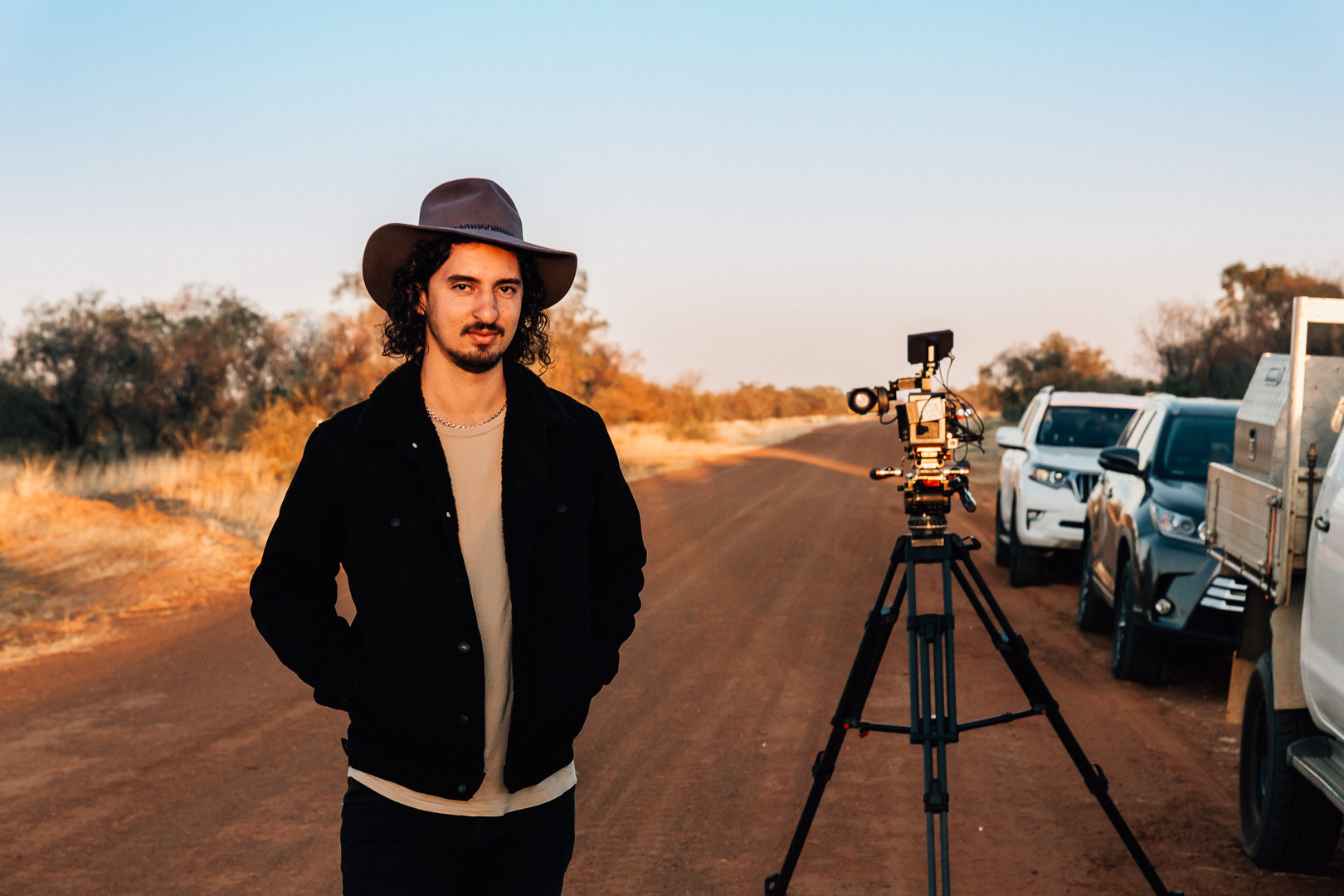 Crew on location with NITV and SBS.